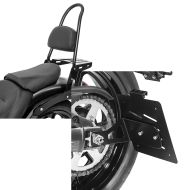 Set: Sissybar Kawasaki Vulcan S / Café 15-21 Craftride Rider-L inkl. Gepäckträger schwarz + Kennzeichenhalter seitlich M für Kawasaki Vulcan S / Café 15-21 schwarz Craftride_1