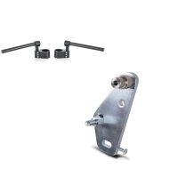 Set: Stummellenker Vario für Aprilia RSV4 / Factory Zaddox 51mm Alu sw + Adapterplatte für ConStands Power Aprilia RSV4 Factory 09-15_1