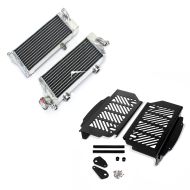 Set: Kühler Radiator für Husqvarna TE 125 / 250 / 300 2-Takt Modelle 2014-2016 Nomud 2-Takt Paar rechts und links + Kühlerschutz Aluminium für Husqvarna TE 300 / 250 / 150 i 17-20 Xdure schwarz_1