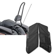 Set: Sissybar für Harley Davidson CVO Street Glide 14-21 Craftride SP schwarz + Seitenkoffer Organizer WL für Harley CVO Street Glide 14-21 Satteltaschen Innenwand Craftride schwarz_1