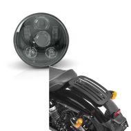 Set: Hauptscheinwerfer LED 5,75 Zoll für Harley Sportster Forty-Eight 48 10-20 schwarz von Craftride + Gepäckträger für Harley Sportster Forty-Eight 48 10-20 Solo Rack L1 Gepäckbrücke Craftride_1