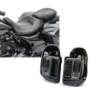 Set: Sitzbank für Harley CVO Limited 14-21 Komfortsitzbank Craftride CV schwarz + Beinschild für Harley Davidson Touring 14-21 Craftride belüftet schwarz_1