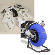 Set: Verkleidung für Yamaha YZF-R6 99-02 Zaddox ABS Vollverkleidung Rennverkleidung + Reifenwärmer Set für Yamaha YZF-R6 YZF-R1 ConStands Laguna Seca 60-80°C blau_1