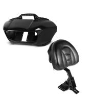 Set: Frontverkleidung Innen-Aussen für Harley Road Glide, Special, Ultra 15-20 schwarz Craftride + Fahrer Rückenlehne Small für Harley Road Glide Special 15-21 schwarz Craftride_1