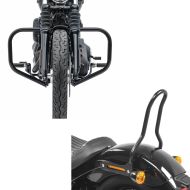 Set: Sturzbügel für Harley Softail Standard 20-21 HB4 schwarz Schutzbügel Craftride + Sissybar für Harley Davidson Softail 18-21 Craftride Tampa S schwarz_1