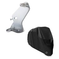 Set: Adapterplatte für ConStands Power BMW F 800 S 06-10 + Abdeckplane BMW F 800 GT / R / S / ST  C 650 GT / Sport Craftride XL in schwarz_1