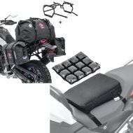 Set: Satteltaschen Set WP8 für Yamaha Tenere 700 19-21 mit Hecktasche und Kofferträger Bagtecs + Motorrad Luftkissen Yamaha Tenere 700 Sitzbank Tourtecs Air S schwarz_1