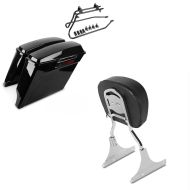 Set: Seitenkoffer für Harley Davidson Heritage Softail Classic 88-17 Craftride Stretched LB inkl. Kofferträger + Sissybar Harley Heritage Softail Classic 88-17 Craftride Driver-S chrom_1