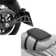 Set: Seitlicher Kennzeichenhalter für Harley Davidson Softail Standard 99-05 Craftride schwarz + Gel Sitzkissen Harley Softail Standard / Street Bob Komfortkissen S Tourtecs schwarz_1
