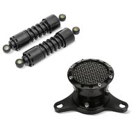 Set: Stoßdämpfer 11 Zoll Harley Sportster 883 Iron Federbeine von Craftride schwarz + Luftfilter Harley Davidson Sportster 883 Iron 09-20 Sport Grid Craftride_1