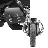 Set: Schwingentasche + Halter für Harley Sportster 883 Superlow 11-20 Craftride + Sturzbügel für Harley Davidson Sportster 883 Superlow 11-20 HS5 chrom Craftride_1