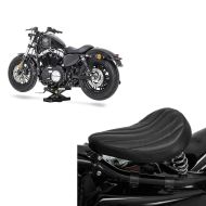 Set: Hebebühne für Yamaha XV 750 / 535 / 250 Virago Scherenheber ConStands Mini-Lift schwarz + Solo Federsattel für Yamaha XV 750 / 535 / 250Virago BR8 Craftride_1
