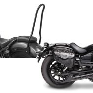 Set: Sissybar für Honda Rebel 500 17-21 Craftride Tampa schwarz + Satteltasche Honda Rebel 500 Craftride Arizona 3Ltr rechts in schwarz_1