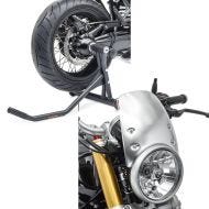 Set: Einarmständer BMW R NineT 14-21 Montageständer ConStands Single-Racing schwarz matt + Windschild für BMW R NineT 14-21 Windschutzscheibe Craftride CW9 silber_1