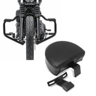 Set: Sturzbügel Mustache für Harley Davidson Softail 18-21 Schutzbügel 32mm schwarz Craftride + Fahrer Sissybar für Harley Davidson Softail Heritage Custom / 114 18-21 Rückenlehne Craftride FR1 schwarz_1