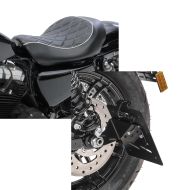 Set: Solo Sitz für Harley Sportster Forty-Eight 48 10-20 Craftride SR4 Sitzbank + Kennzeichenhalter seitlich S für Harley Sportster Forty-Eight 48 10-20 schwarz Craftride_1