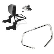 Set: Sissy Bar + Gepäckträger + Docking-Kit für Harley-Davidson Road King 97-08 schwarz Craftride + Sturzbügel für Harley Davidson Road King 97-08 Craftride TR1 chrom_1
