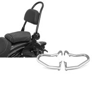Set: Sissybar für Indian Scout / Sixty 15-21 Craftride Fast Rider-M schwarz + Sturzbügel Indian Scout/ Sixty/Bobber 15-21 Craftride chrom_1