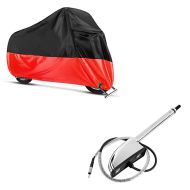 Set: Antenne für Honda Goldwing 1800 01-16 Radio Audio Navi GPS Antennen-Kit Craftride + Abdeckplane Honda Gold Wing 1800 / 1500 / F6B Craftride XXXL schwarz-rot_1