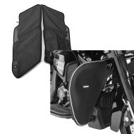 Set: Seitenkoffer Organizer WL für Harley Street Glide 14-21 Satteltaschen Innenwand Craftride schwarz + Sturzbügel Spritzschutz für Harley Street Glide 06-21 Beinwärmer Craftride_1
