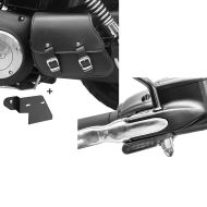 Set: Schwingentasche + Halter für Harley Dyna Street Bob 06-17 Craftride + LED Lenkerblinker für Harley Davidson Dyna Street Bob Lumitecs Blinker M2 getönt_1