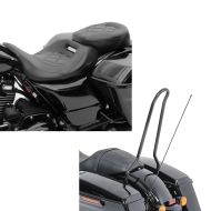 Set: Sitzbank für Harley Street Glide Special 15-21 Craftride RH3 schwarz + Sissybar für Harley Street Glide Special 15-21 Craftride Solo schwarz_1
