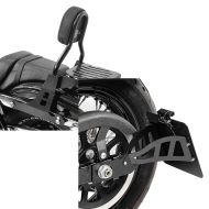 Set: Sissybar Harley Davidson Dyna Fat Bob 10-17 Craftride Fast Driver-M inkl. Gepäckträger schwarz + Seitlicher Kennzeichenhalter für Harley Davidson Dyna Fat Bob 08-17 Craftride schwarz_1