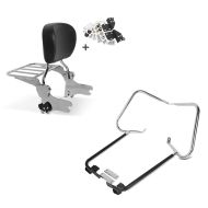 Set: Sissy Bar + Gepäckträger + Docking-Kit für Harley Road King 97-08 chrom Craftride + Kofferträger für Harley Davidson Road King 97-08 Schutzbügel chrom Craftride_1