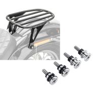 Set: Motorrad Gepäckträger für Harley Davidson Softail 18-20 Solo Rack Craftride GS3 schwarz + Anbausatz Docking Hardware Kit für Harley-Davidson Softail 18-21 52300646 Craftride_1