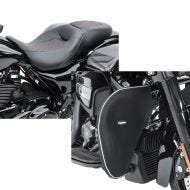Set: Sitzbank für Harley Davidson Street Glide 09-21 Craftride RH5 schwarz + Sturzbügel Spritzschutz für Harley Street Glide 06-21 Beinwärmer Craftride_1