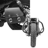 Set: Schwingentasche + Halter für Harley Sportster 883 Iron 09-20 Craftride + Sturzbügel für Harley Davidson Sportster 883 Iron 09-20 HS5 schwarz Craftride_1