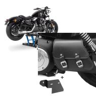 Set: Hebebühne Harley Davidson Dyna Fat Bob Motorradheber ConStands Mid-Lift L in blau + Schwingentasche + Halter für Harley Dyna Fat Bob 08-17 Craftride_1