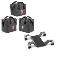 Set: Innentaschen für Aluminium Koffer + Topcase für BMW R 1200 GS/ Adventure 04-18 BAgtecs + Rangierhilfe 400 kg für BMW R 1200 GS / Adventure Rangierplatte Grau_1