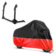 Set: Hauptständer Ducati Multistrada 1200 / S 10-14 Mittelständer ConStands in schwarz + Abdeckplane Ducati Multistrada 1200 / S / Enduro Craftride XXL in schwarz-rot_1