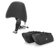 Set: Fahrer Sissybar für Honda Goldwing GL 1800 18-21 Rückenlehne Craftride schwarz + Koffer Innentaschen für Honda Gold Wing 1800 BG1 Craftride Paar_1