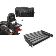 Set: Sissybar XS3 + Hecktasche RB1 für Honda Rebel 500 17-21 mit Gepäckträger Craftride + Kühlerabdeckung für Honda Rebel 500 17-21 Kühlergrill Zaddox KG1_1