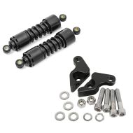 Set: Stoßdämpfer 11 Zoll Harley V-Rod Muscle Federbeine von Craftride schwarz + Tieferlegungskit 1" für Harley V-Rod 02-17 Tieferlegung Craftride_1