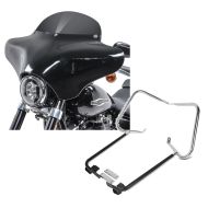 Set: Batwing Verkleidung BD8 für Harley Davidson Road King / Classic Craftride + Kofferträger für Harley Davidson Road King 97-08 Schutzbügel chrom Craftride_1