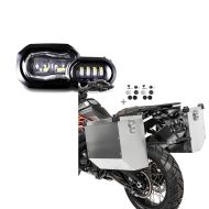 Set: LED Scheinwerfer für BMW F 650 GS 08-12 Hauptscheinwerfer mit ECE Lumitecs QL2 + Alukoffer Set für BMW F 650/ 700/ 750/ 800/ 850 GS Bagtecs Atlas 36-41 L mit Haltesatz für Kofferträger_1