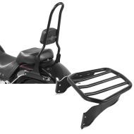 Set: Sissy Bar CSXL Fix für Harley-Davidson Fat Boy Special/ Lo 10-17 schwarz Craftride + Gepäckträger für Harley-Davidson Softail 06-17 schwarz Craftride_1