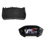 Set: Wasserkühler für Honda CBR 600 RR 03-06 Radiator Kühler + Digital Tachometer für Honda CBR 600 F / RR Zaddox SM6_1