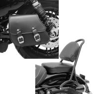Set: Schwingentasche + Halter für Harley Sportster 883 Iron 09-20 Craftride + Sissy Bar RPS für Harley Davidson Sportster 883 Iron 09-20 schwarz Craftride_1