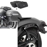 Set: Set Seitenkoffer + Innentaschen für Kawasaki Vulcan S/ Café Craftride K3 + Satteltaschenhalter für Kawasaki Vulcan S / Café 15-20 links Satteltaschen Abstandshalter Craftride_1