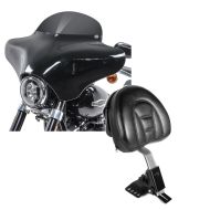 Set: Batwing Verkleidung BD8 für Harley Davidson Road King / Classic Craftride + Fahrer Rückenlehne Small für Harley Road King Classic 98-19 chrom Craftride_1