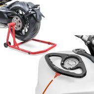 Set: Einarmständer Ducati Supersport / S 17-21 Montageständer ConStands Single-Classic rot + Sozius Haltegriff für Ducati Monster S2R 800 / Supersport/ S PG1 Zaddox_1