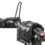 Set: Sissybar für Honda Rebel 500 17-21 Craftride Tampa schwarz + Satteltaschen für Honda Rebel 500 Craftride SC3 je 18Ltr schwarz_1