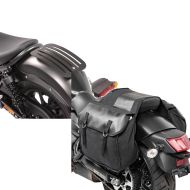 Set: Gepäckträger für Honda Rebel 500 17-20 Solo Rack L1 Gepäckbrücke Craftride + Satteltaschen für Honda Rebel 500 Craftride SC3 je 18Ltr schwarz_1