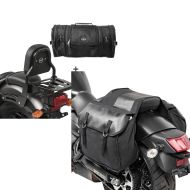 Set: Sissybar XS3 + Hecktasche RB1 für Honda Rebel 500 17-21 mit Gepäckträger Craftride + Satteltaschen für Honda Rebel 500 Craftride SC3 je 18Ltr schwarz_1