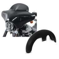 Set: Batwing Verkleidung BD8 für Harley Davidson Road King / Classic Craftride + Front-Fender 21" Wrap für Harley Road King/ Classic unlackiert Craftride_1