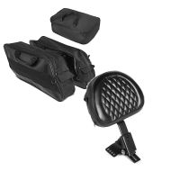 Set: Innentaschen Set für Harley Street Glide 06-21 Craftride Seitenkoffer / Topcase + Fahrer Rückenlehne Diamond für Harley Street Glide 06-21 schwarz Craftride_1
